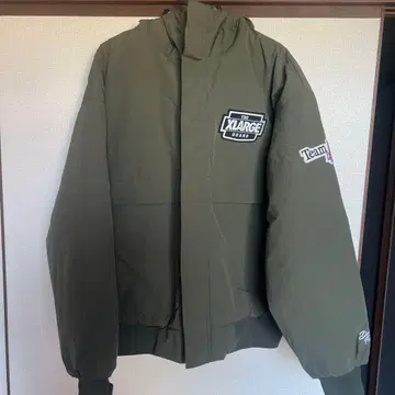 X-LARGE 후드 부착 다운 자켓 올리브