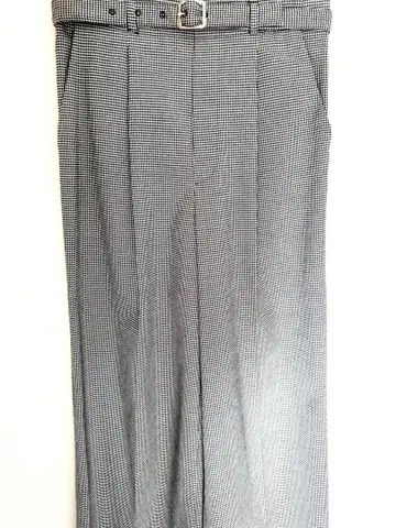 벨트 포함 와이드 팬츠