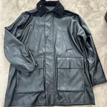 SENSE OF PLACE 인조 가죽 헌팅 자켓