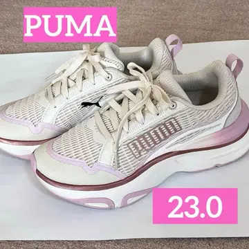 PUMA 여성용 스니커즈 통굽 핑크 화이트