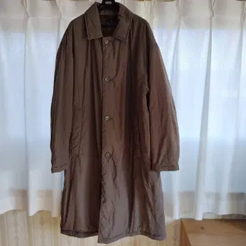 [무인양품] 충전솜 나일론 남성용 스텐카라 코트 M 사이즈 카키