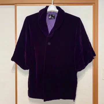 고급 벨벳 보라색 겉옷