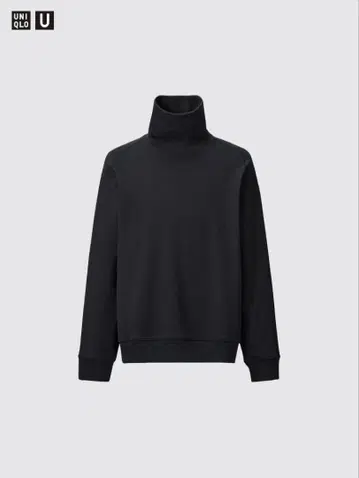 [ 새상품 ] UNIQLO U 맨투맨 터틀넥 셔츠 블랙 L