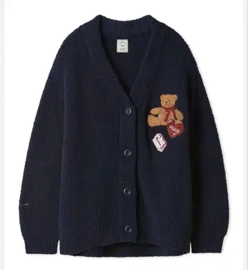 새상품 젤라또피케 베비모코 코베아 자수 가디건 네이비