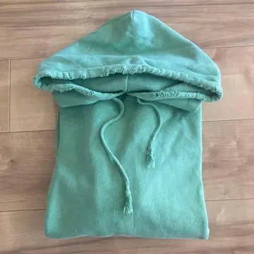 그린 컬러 후드티 후디