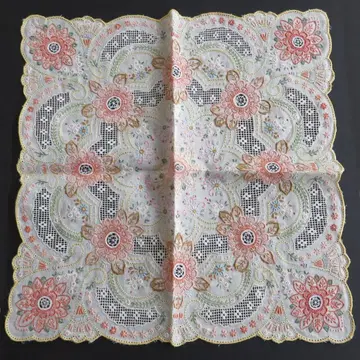 미사용 스와토 자수 손수건 8 산두 빈티지