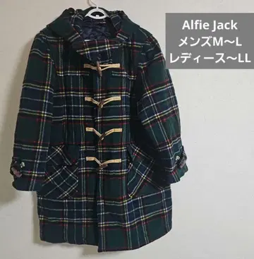 구제 의류 Alfie Jack 체크 무늬 더플 코트 남성용 M 빅