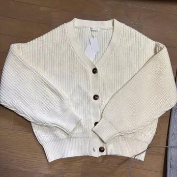 아이보리 리브 가디건 긴팔
