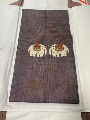 [새상품급] 코끼리 자수 쇼잔  수직 수염 나고야 오비