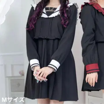 유메텐보 Dear My Love 셋업풍 하트 벨트 세일러 원피스