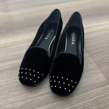 25cm DIANA 다이애나 플랫슈즈 벨로아 블랙