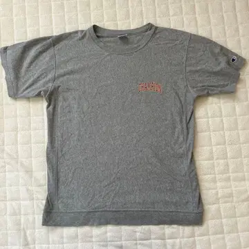 CHAMPION 그레이 티셔츠