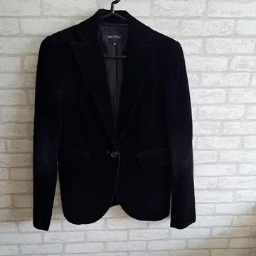 MACPHEE 블랙 벨벳 자켓 38