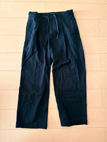 BEAMS HEART 블랙 와이드 팬츠 M