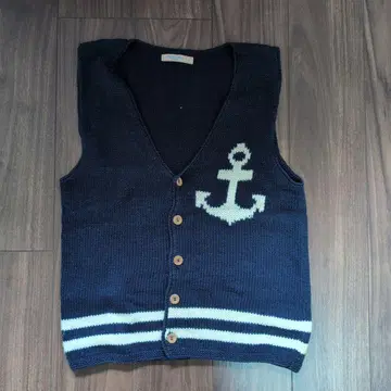 GAIJIN MADE 앵커 패턴 베스트 사이즈 3 가이진 메이드 페루제