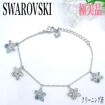 [ 레어/새상품급 ] 스와로브스키 팔찌 크리스탈 블루 파베 플라워