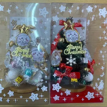 치이카와 (먼작귀) 크리스마스 트리 2종 세트 레드 & 화이트