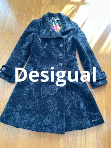 [ Desigual ] 36 자카드 롱 코트