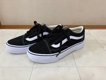 VANS 블랙 스니커즈 통굽 24.5
