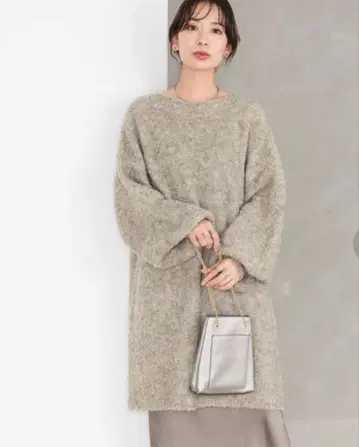 울 혼방 어른스러운 롱 니트 미니 원피스 편안함과 아름다움