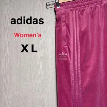 아디다스 오리지널 트랙 팬츠 여성용 XL 핑크 계열 자수 로고