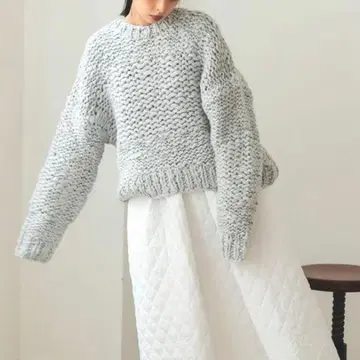 Donoban 핸드메이드 니트 그레이