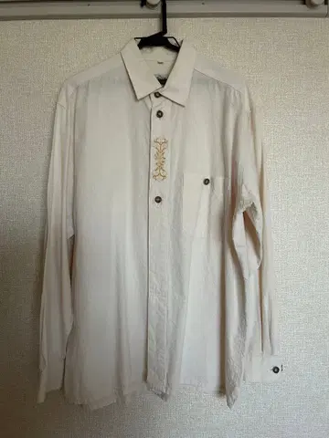 Jfen 자수 플란넬 셔츠