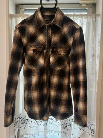 아바하우스 브라운 체크 셔츠 ABAHOUSE