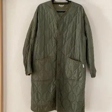 Orcival 퀼팅 롱 코트 사이즈 2 올리브