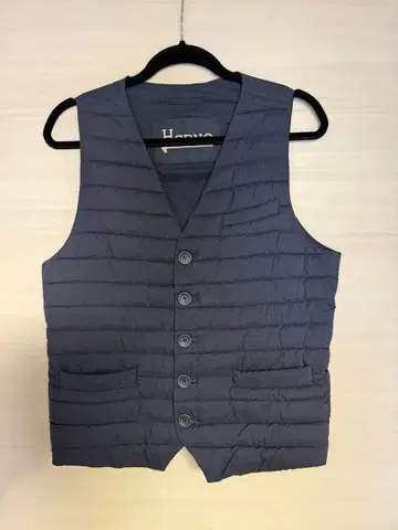 HERNO (    ) 싱글 다운 베스트 네이비 48