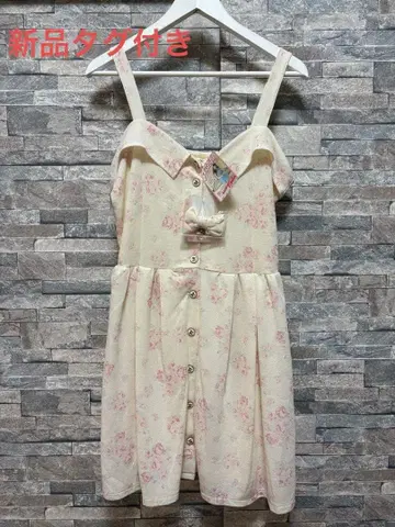 미사용 택 포함 리즈리사 마이멜로디 꽃무늬 원피스 L