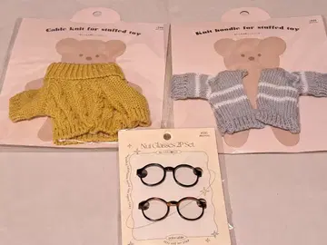 쓰리코 3coins 최애 인형 겨울 의류 안경 3종 세트