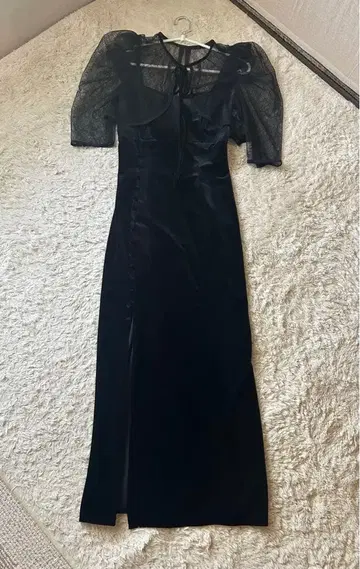 snidel 블랙 벨벳 원피스 크리스마스 결혼식