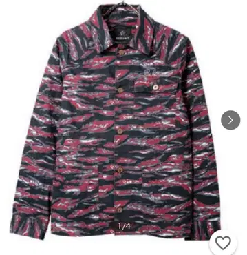 REBTRAIT 타이거 카모 커버올 L 올 패턴 자켓 아우터 긴팔