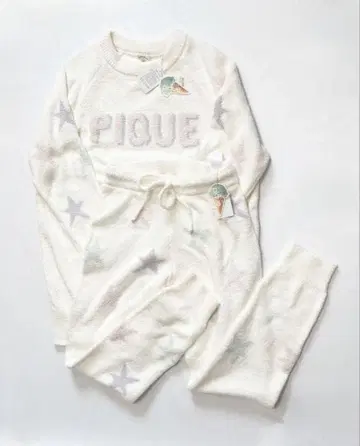 젤라또피케 상하의 세트 아쿠아 드라이 스타 자카드 풀오버 복슬복슬