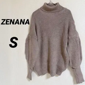 ZENANA [ S ] 베이지 터틀넥 니트 상의 가을/겨울
