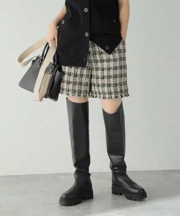 JOURNAL STANDARD 트위드 숏팬츠 (화이트)