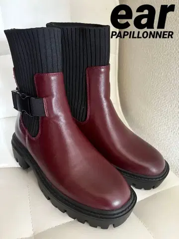 새상품 ear PAPILLONNER 스미 스타일 사이드 고어 부츠 M