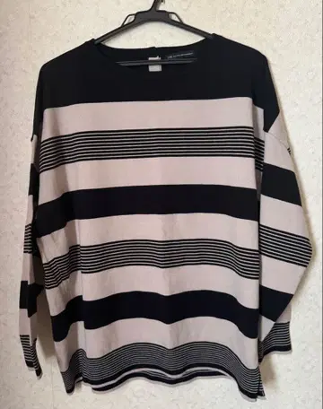 23구 빅 사이즈 스트라이프 긴팔 니트 46