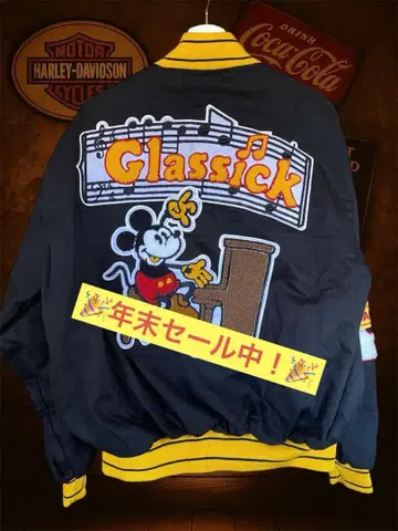 [ 연말 세일 중! ] JH Design 미키 자수 레이싱 자켓