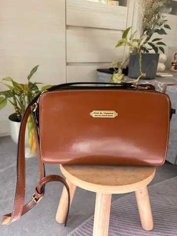 새상품 Ciel de L'amour 숄더백 보스턴 카멜