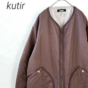 kutir 노카라 밀리터리 블루종 포켓 부착 안감 부착 루즈핏