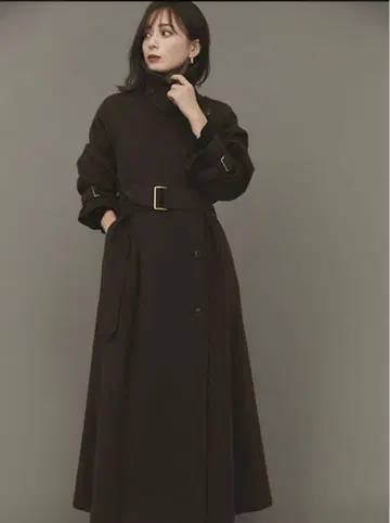 anuans 울 트렌치코트 (brown)