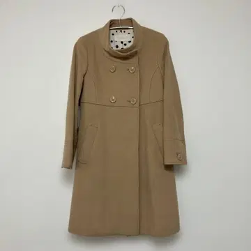 프로포션 베이지 더블 브레스트 롱 코트 S