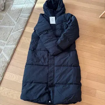 새상품 자켓 L 블랙 방한 롱 벤치 코트