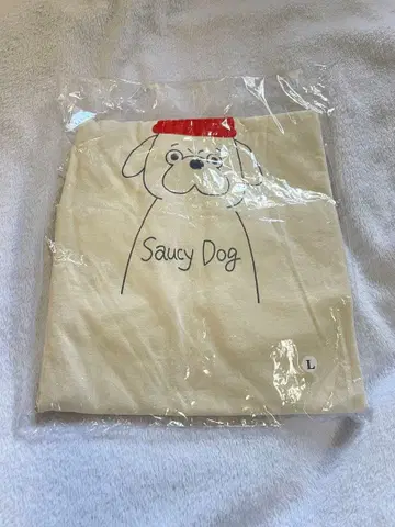 Saucy Dog 퍼그 티셔츠 L 아이보리