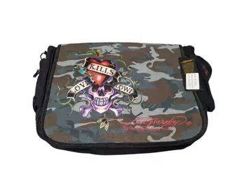 [ 미사용 새상품 ] Ed Hardy 메신저 백 카모 패턴