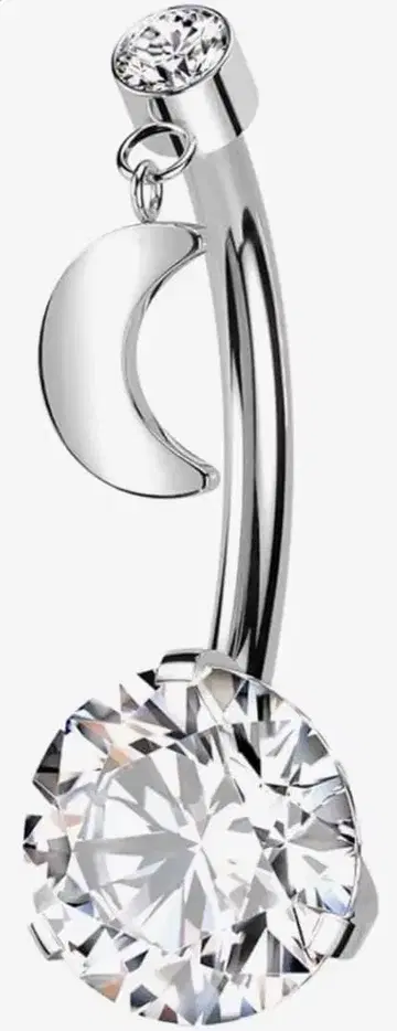 HSP 문 x 실버 배꼽 피어싱