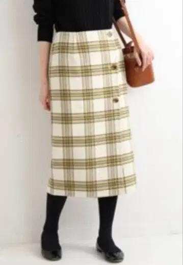 IENA W 페이스 리버서블 미드 카프 스커트 내추럴 사이즈 36