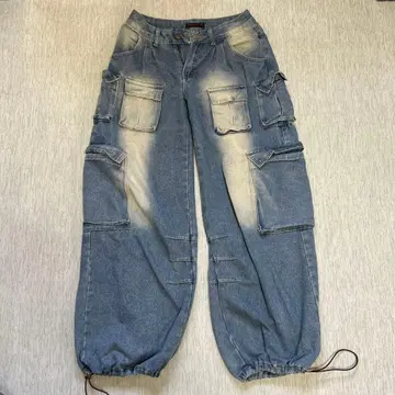 지저인 데님 카고 팬츠